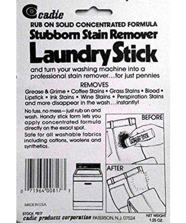 Laundry Stain Remover Stick | Pre Wash Spot Cleaner for Cotton, Wool, Synthetics | Easy Removal of Grease, Blood, Coffee, Ink, Lipstick, Wine, Grass, Soil | Clean On-The-Go by Cadie (1 Pack) - Buy Online on GoSupps.com