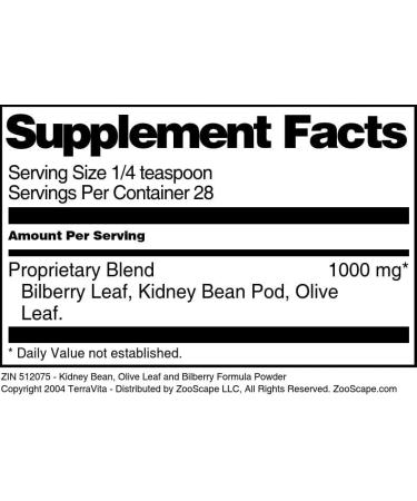 Kidney Bean Olive Leaf and Bilberry Formula Powder (1 oz ZIN: 512075) - 3 Pack - Buy Online on GoSupps.com