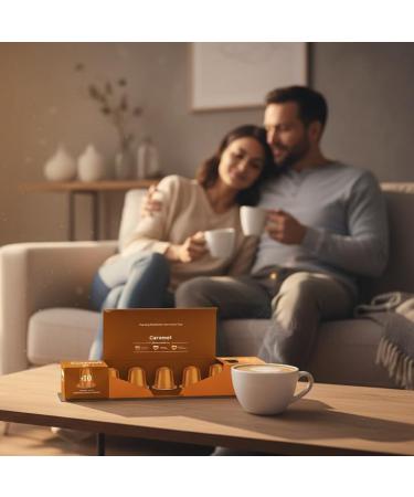 Dunkin' Donuts Caramel 120 Capsules de Caf | Compatibles avec Machines Nespresso Original Line | 100% Arabica | Torr faction Douce avec Ar me Caramel | Sucr Cr meux & Aromatique - Buy Online on GoSupps.com