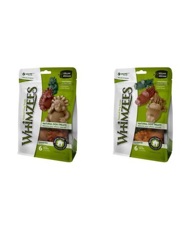 Whimzees natural grain -free dental care snacks couch sticks for dogs hedgehog L 6 pieces of 60 g & natural grain -free dental care snack couch sticks for dogs crocodile L 6 pieces 60 g single bag snacks + snacks crocodile