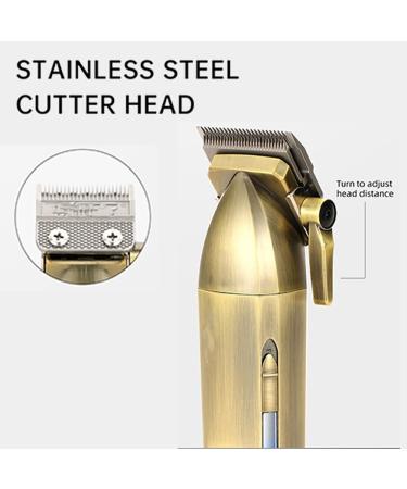 Rechargeable Hair Clippers with LCD Display | Copper Hair Salon Trimmer - International Shipping Available - Buy Online on GoSupps.com