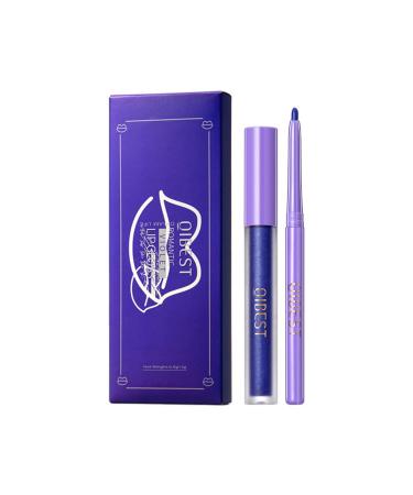 GL-Turelifes 2Pcs Matte Lip Liner & Lip Gloss Kit for Halloween Cosplay - Long-Lasting Vampire Lipstick Set in White, Green, Black & Purple (3 Blue) - Buy Online on GoSupps.com