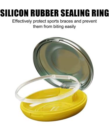 4-Piece Yellow Boxing Mouthguard Set | Ventilated Storage Box & Portable Braces Case with Spring Lock - International Shipping Available - Buy Online on GoSupps.com