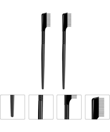 LALAFINA Combs Separator Comb Brow Needle for Eyelashes Metal Brush Define Brushes Stainless Steel Grooming Stain Tool Women Makeup with Applicator Teeth Tools Separation Mascara Curler 14X2X0.5CM Black - Buy Online on GoSupps.com