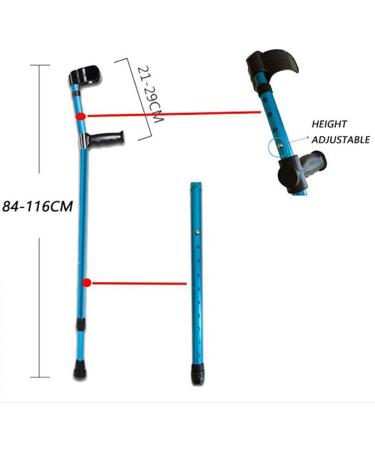 Forearm Crutches -Crutches Adult for Disabled People Walker Comfortable Safe Crutch Lightweight Aluminum Alloy - Adjustable Height Lightweight Walking Aid for Parents an Fashionable Independence - Buy Online on GoSupps.com