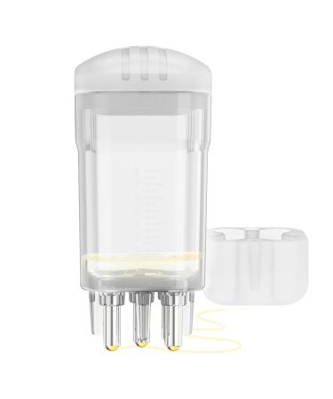 Applicateur d'Huile Capillaire - Peigne Massant Portable Distribution D'huile Capillaire Pour Femme - Soins Personnels L ger pour Toute la Famille Jeunes Femmes Hommes Adolescents Blanc