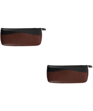 Beaupretty 2 STK scissor pocket scissor case made of leather hairdressing case for tools hairdressing scissors pocket hair travel bag for scissors wearable hairdressing bag pocket straps classic 23x10x1.5cmx2pcs braunx2st