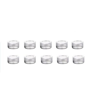50 x cosmetic sample containers 3 g made of plastic empty container small round container for face cream lip balm cosmetics lotion (transparent)