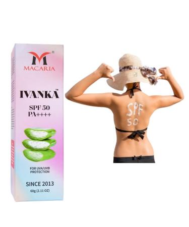 Macaria Cosmetics Ivanka SPF 50 sunscreen Buttock Cream
