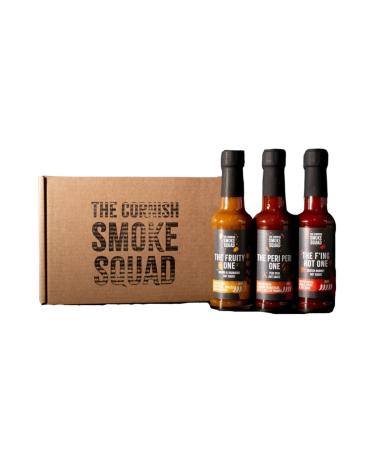 The Spicy Hot Sauce Box | Mango & Habanero Peri Peri and Scotch Bonnet Hot Sauce | Hot Sauce Collection | Extra Hot Sauce Gift | Hot Sauce Gift Set | The Cornish Smoke Squad