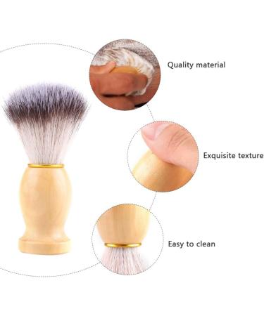 Fomiyes Wooden Handle Razor Brush - Premium Beard Care & Shaving Accessories for Men | Synthetic Fiber Shaving Foam & Grooming Tools - Buy Online on GoSupps.com