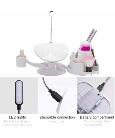 Nail Arm Rest | 2 in 1 Nail Hand Rest and Manicure Supplies Professional Nail Supplies for Salon Home for Her Non-Slip Nail Station with LED Light Aezon - Buy Online on GoSupps.com