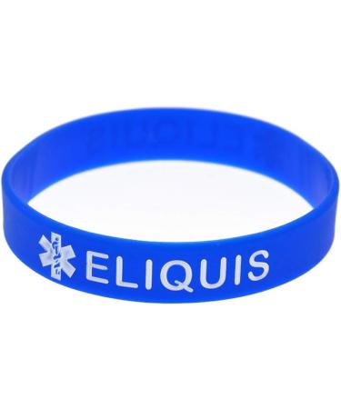 4 Pack ELIQUIS Medical Alert ID Silicone Bracelet Wristbands for Men and Women - Buy Online on GoSupps.com
