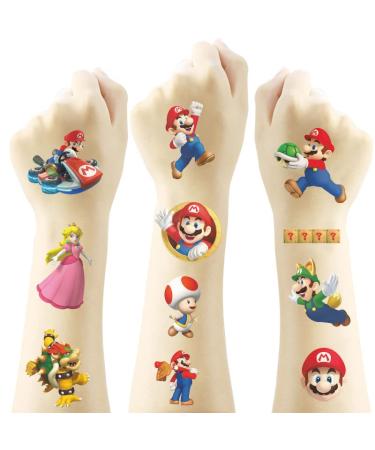 184 PCS Mari Temporary Tattoos Stickers - Super Cute Party Decorations for Kids Boys Girls - 8 Sheets Birthday Party Favors & School Rewards - Buy Online on GoSupps.com