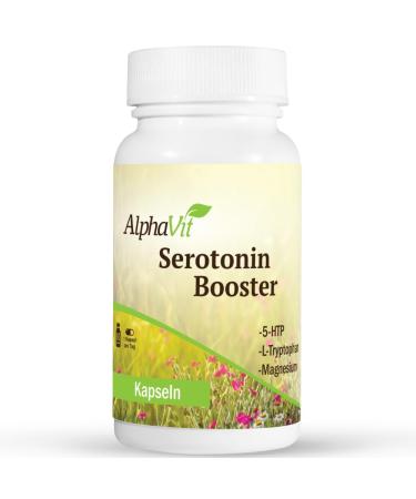 Serotonin Booster |60 capsules |Griffonia extract including 60mg 5 -HTP - incl. L -tryptophan magnesium vitamins B C & D3 - caffeine -free