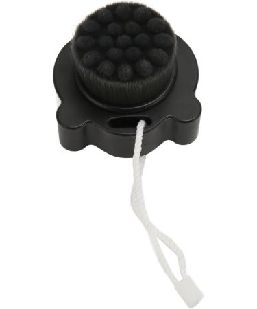 Facial Cleansing Brush Exfoliating Face Scrubber Ergonomic Handle Silicone for Daily (Black) - Buy Online on GoSupps.com