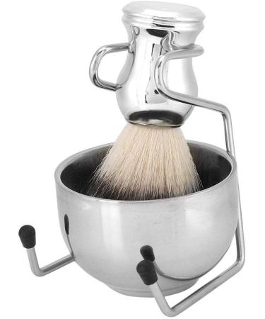 Premium Stainless Steel Shaving Tool Set | Shaving Brush Beard Brush Holder & Soap Bowl Perfect for Beauty Salons & Home Use | International Shipping Available - Buy Online on GoSupps.com