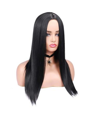 Quantum Love Long Natural Straight Wig | Middle Part | Realistic Synthetic | Black Color | Heat Resistant | Women's Daily & Party Wear - Buy Online on GoSupps.com