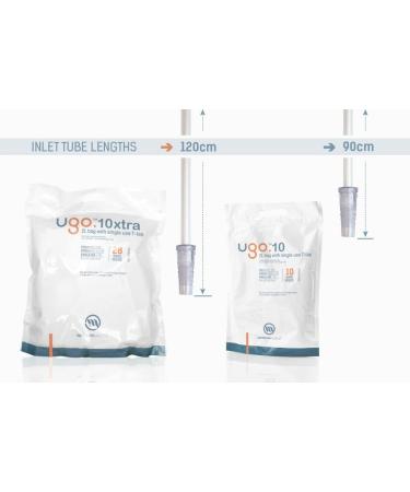 Ugo 2L Nachtf tel - Kink-Free Urine Bag/Catheter Night Bag (10-Pack) | International Shipping Available - Buy Online on GoSupps.com