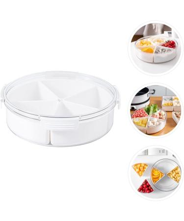 PRETYZOOM Dried Fruit Plate Lunchbox Cookie Container Candy Tray Lid Snack Tray Sectional Tray Household Japan 26X7.5CM White - Buy Online on GoSupps.com