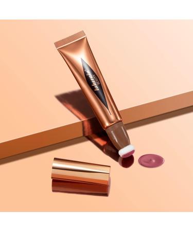 Silky Liquid Contour & Highlighter Wand - Cream Blush & Bronzer Stick with Cushion Applicator - Natural Face Glow (#02) - 1 Count - Buy Online on GoSupps.com