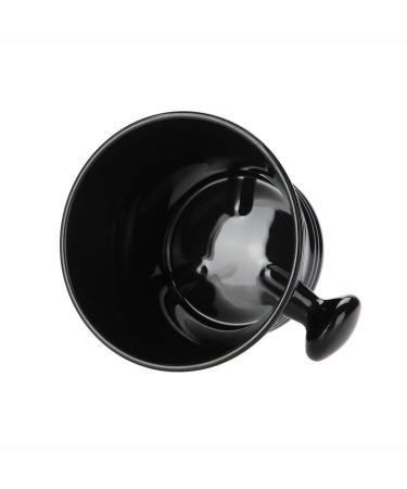 Plastic shaving bowl foam shaving shell for men shaving bowl soap cream bowl with a small handle shaving bowl for men (black)