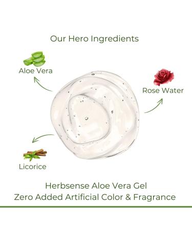 Herbsense Aloe Vera Gel For Skin & Hair Soothing Hydrating Moisturizing & Non-Sticky Gel Fragrance & Color Free Pack of 1 200 GM - Buy Online on GoSupps.com