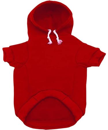 Izefia Dog Hooded Sweater - Warm Cotton Jacket for Small & Medium Dogs | Red XS Pet Clothing - Buy Online on GoSupps.com