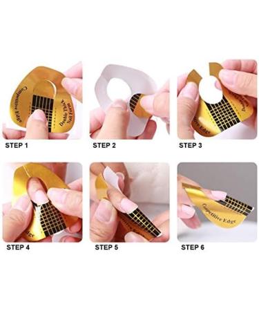 Profico Wide Nail Stencil - Self-Adhesive Modeling Template for Gel & Acrylic Nail Extensions (100 Gold Pieces) - International Shipping - Buy Online on GoSupps.com