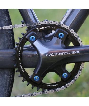 Wolf Tooth Drop-Stop Chainring - Black 48t for Shimano Road Cranksets | 4x110mm BCD - Buy Online on GoSupps.com