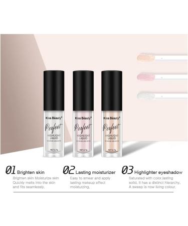 Pakivs 3 Colors Sparkling Eye Shadow Set - Long Lasting Liquid Highlighter for Face & Body Makeup - Buy Online on GoSupps.com