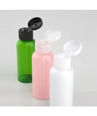 Zeoabsy 6 Pack 50ml Transparent PET Plastic Bottles - Portable Cosmetic Travel Container with Black Lid - Buy Online on GoSupps.com