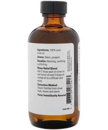 Now Foods Clove Essential Oil 4 fl oz - Pure & Natural Aromatherapy - Buy Online on GoSupps.com