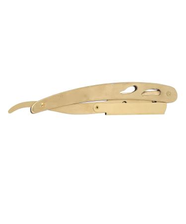 Premium Stainless Steel Face Razor & Neck Cutter - Foldable Manual Beard Knife Holder (Single Blade Straight Edge) - Buy Online on GoSupps.com