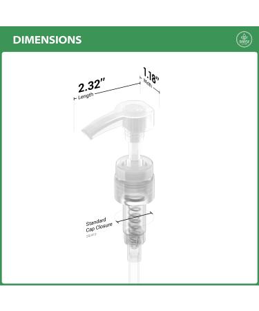 Bar5F 1 Liter Shampoo/Conditioner Dispenser Pump - 28mm Neck Size, Adjustable Height - Natural (Clear) - Pack of 1 - Buy Online on GoSupps.com