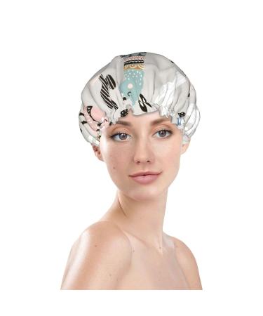 Llama Cactus Printed Shower Cap - Waterproof Bath Cap for Women - Fits All Head Sizes and Hair Textures - Buy Online on GoSupps.com
