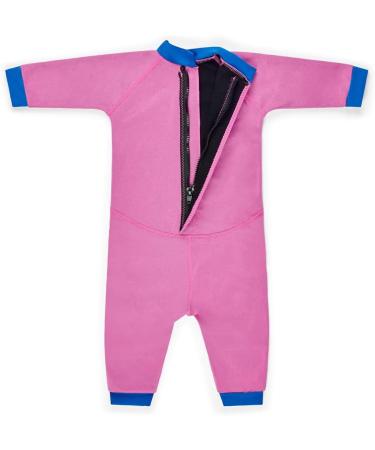 Swimbest Warmsuit Pink 12-24 Months - Fleece Lined Baby Swimming Costume with 50+ UV Protection - Buy Online on GoSupps.com