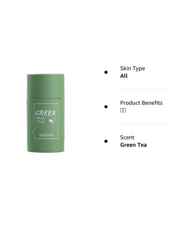 BIPL Green Tea Stick Mask for Face - Deep Pore Cleansing and Blackhead Remover with Green Tea Extract - Moisturizing and Oil Control for Skin Brightening - Suitable for All Skin Types Men Women - Buy Online on GoSupps.com