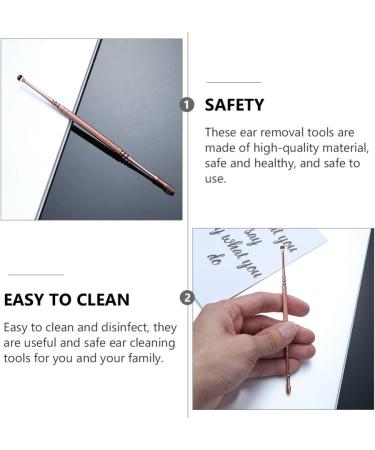 5Pcs Spiral Ear Wax Remover Set - Stainless Steel Ear Cleansing Tools for Adults | Rose Gold Ear Picks Scoop - Buy Online on GoSupps.com