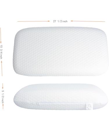 Qiafeiye Ergonomic Memory Foam Pillow 70x40x14cm - Neck Support Cushion for Side & Back Sleepers Washable Cover Ideal for Allergy Sufferers | International Shipping - Buy Online on GoSupps.com