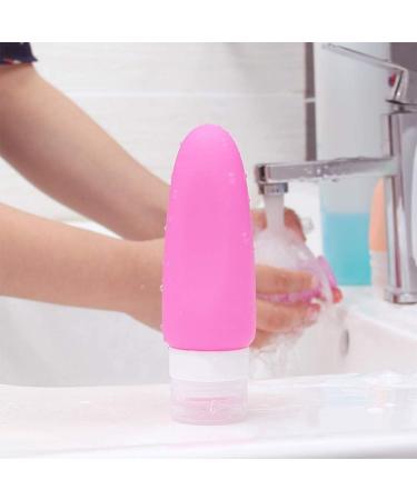5-Piece Silicone Travel Bottles Set | Leak-Proof Portable Containers for Shampoo & Toiletries - Black - Buy Online on GoSupps.com