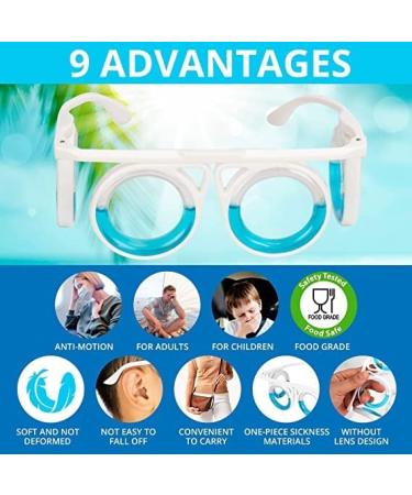 Anti Motion Sickness Glasses - Lightweight Portable Anti Nausea Treatment for Carsickness, Seasickness, Airsickness, Vertigo - Ideal for Travel, Gaming, Plane, Boat - Kids and Adults - Buy Online on GoSupps.com