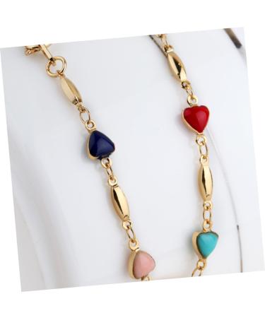 SOIMISS 3pcs Colorful Bracelet Festival Gift Heart Shape Bracelet Slap Bracelet Women Wrist Chain Bracelet for Women Birthday Gifts Adjustable Bracelet Bracelets Women Bracelet Zircon - Buy Online on GoSupps.com