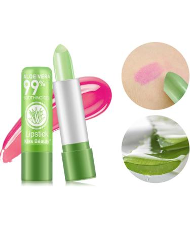 Pakivs 3 Pack Aloe Vera Color Changing Lipstick Moisturizing Nourishing Lip Balm Long Lasting Magic Temperature Color Changing Lipstick for Women - Buy Online on GoSupps.com