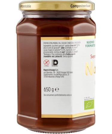 Italian Gourmet E.R. Rigoni di Asiago Nocciolata Walnut Creams without Palm Oil Nougat Cream without Palm Oil Spread 650 g + Polpa Gourmet Italian 400 g - Buy Online on GoSupps.com