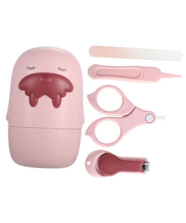1 Set Nail Scissors Set Kit Manicure Kit Nail Clipper for Babies Safety Scissors Nail Kit Nail Files Nail Care Tools Nursing Kit Pink Cosmetic Stainless Steel Pink 10.5x6.7cm