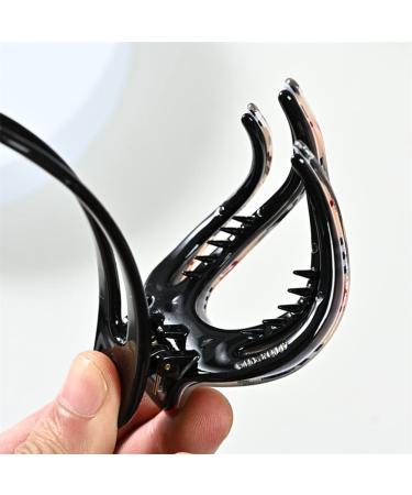 Yusier 2PCS Heart Duckbill Clip - Fashion French Curved Ponytail Hair Clips for Women - No Slip Strong Large Barrettes for Thick Hair (Rock Texture) - Buy Online on GoSupps.com