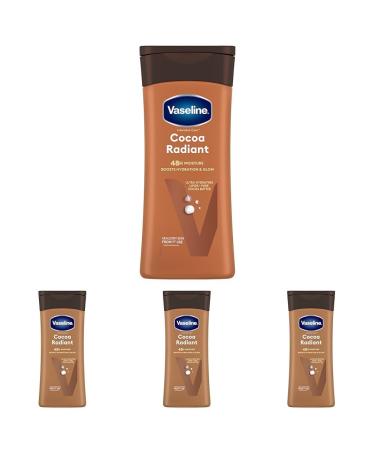Vaseline Intensive Care Cocoa Radiant Body Lotion with ultra-hydrating lipids and pure cocoa butter for dry skin 200 ml (Pack of 4) 200 g (Pack of 4) Cocoa Radiant Body Lotion 200ml