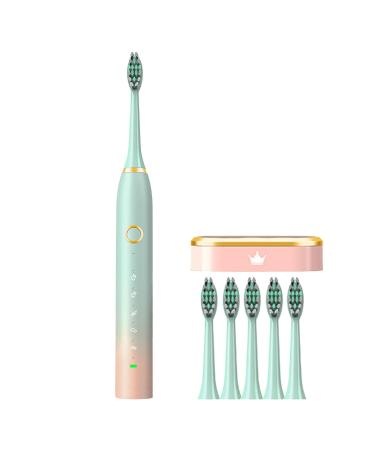 Electric Toothbrush IPX7 Waterproof Toothbrush Automatic for Shower (Green)