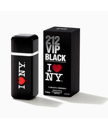 Carolina Herrera 212 Vip Black I Love Ny Edition Eau De Parfum Spray for Men 3.4 Ounce Lavender 3.4 Ounce (Pack of 1)